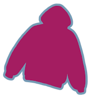 a pink hoodie on a black background
