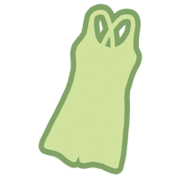 a green tank top on a black background