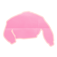 a pink sweater on a black background