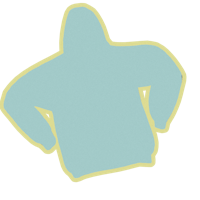 a blue hoodie on a black background