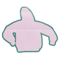 a pink hoodie on a black background